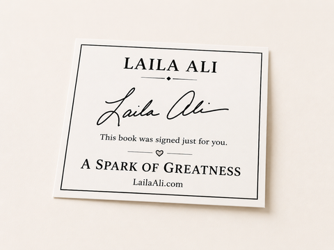 Signed A Spark Of Greatness Book Plate