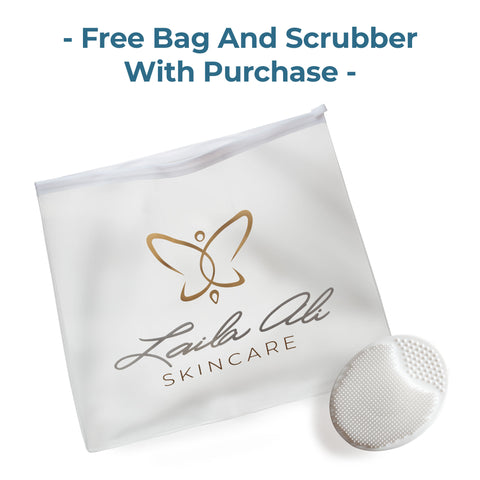 Free Storage Bag and Silicone Face Scrubber